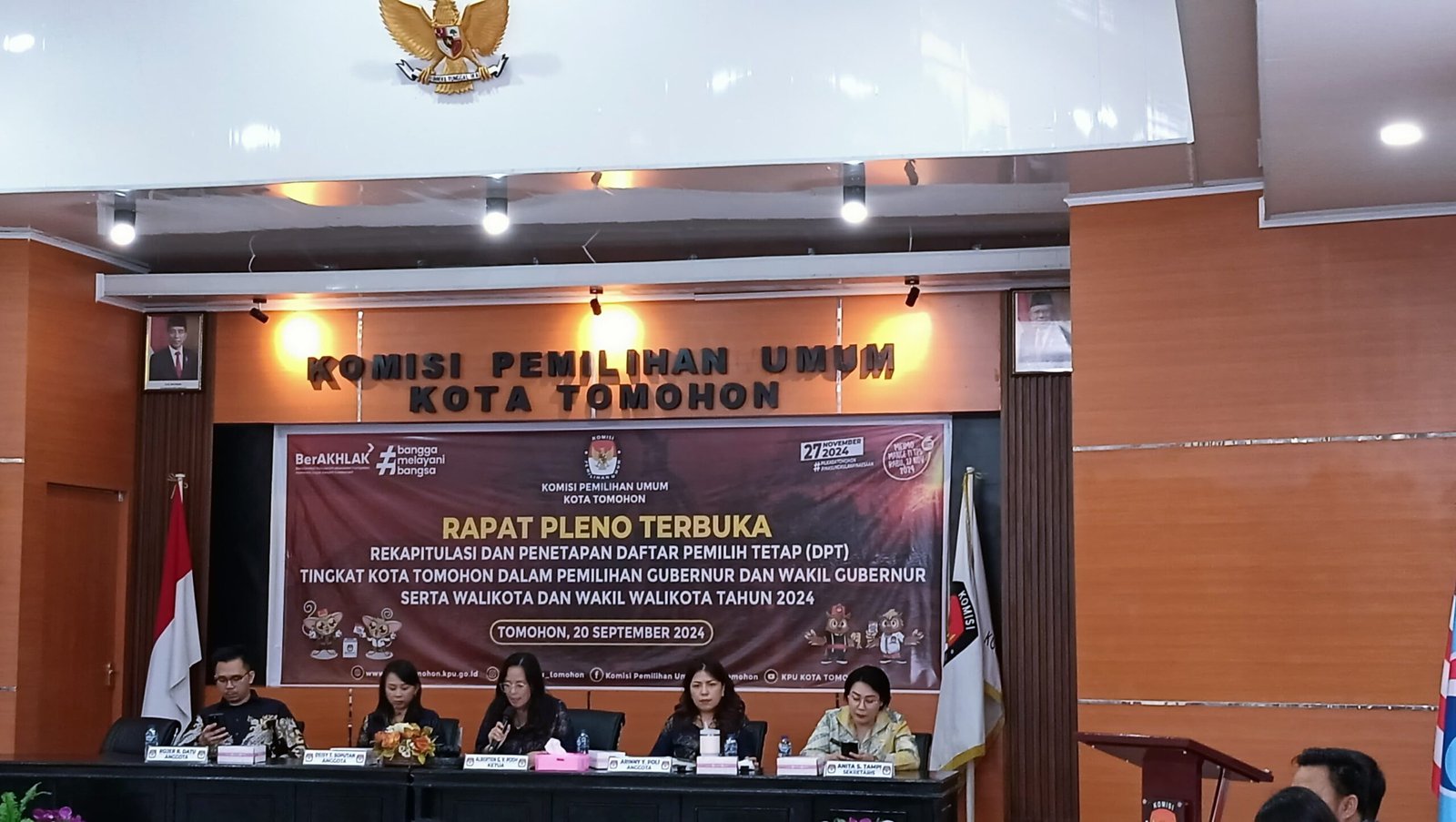 KPU Tomohon Gelar Rapat Pleno Terbuka Rekapitulasi dan Penetapan DPT