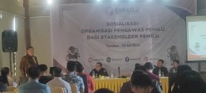 Bawaslu Tomohon Gelar Sosialisasi Organisasi Pengawas Pemilu Bagi Stakeholder