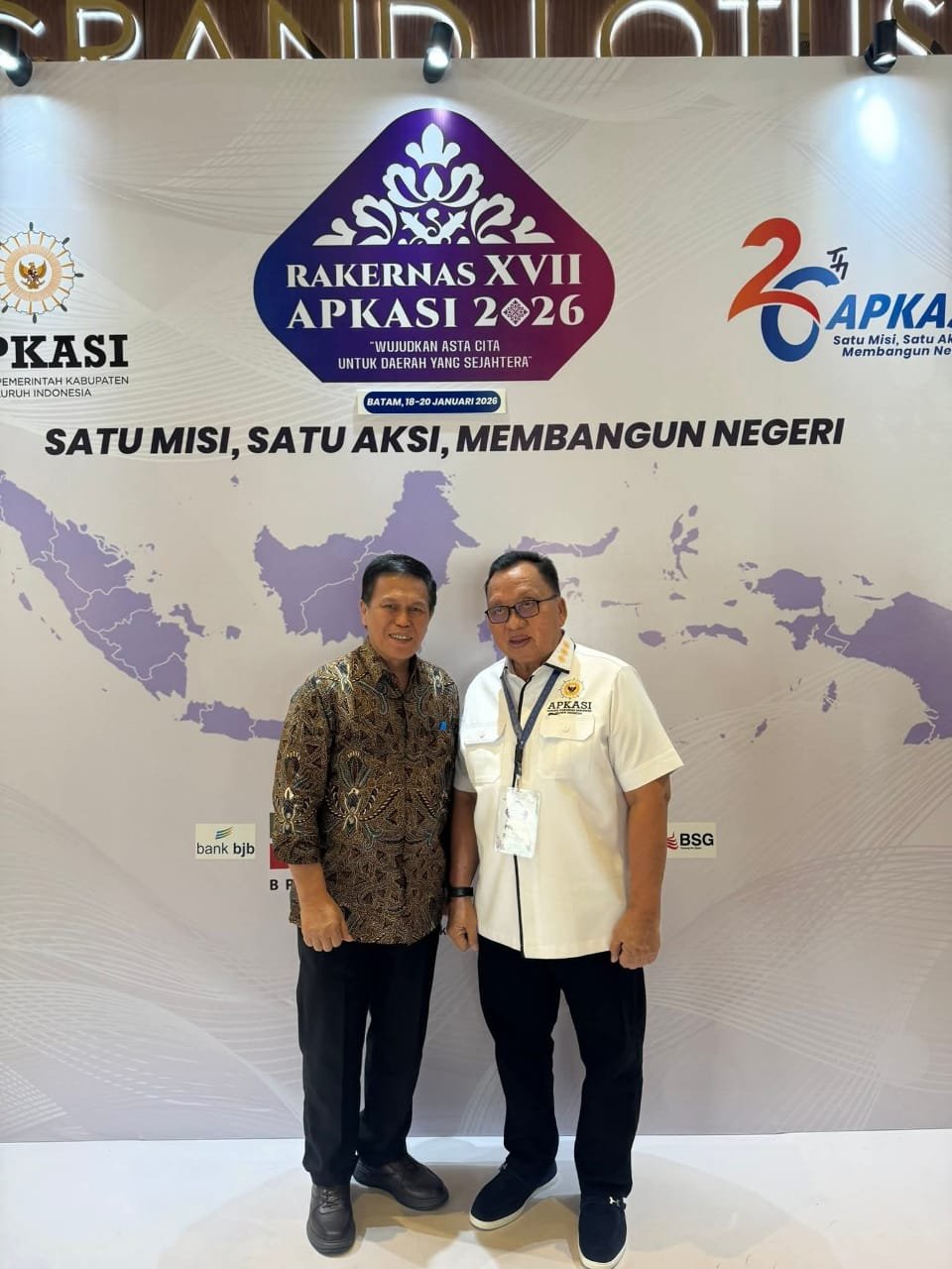 Bupati Minahasa Robby Dondokambey Hadiri Rakernas XVII APKASI 2026 di Batam