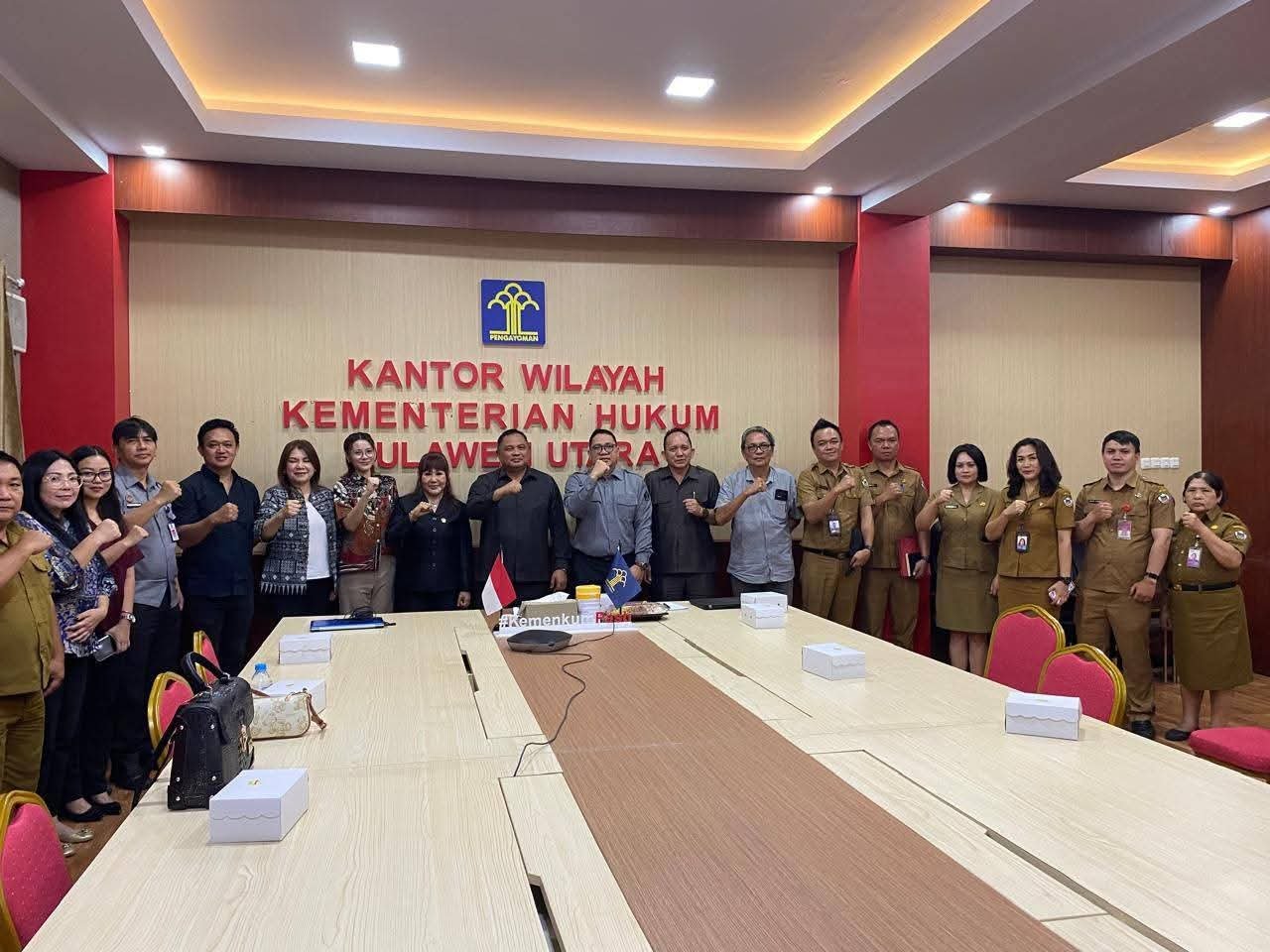 Bapemperda DPRD Tomohon Koordinasi dengan Kanwil Kemenkum Sulut dan Biro Hukum Pemprov