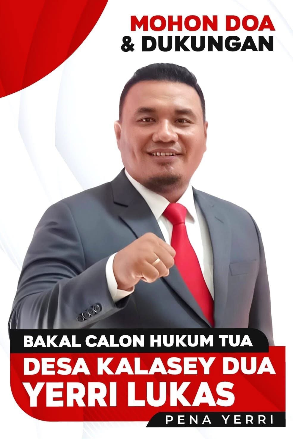 Calonkan Diri Sebagai Hukum Tua, Yerri Lukas Usung Misi Perubahan dan Kesejahteraan